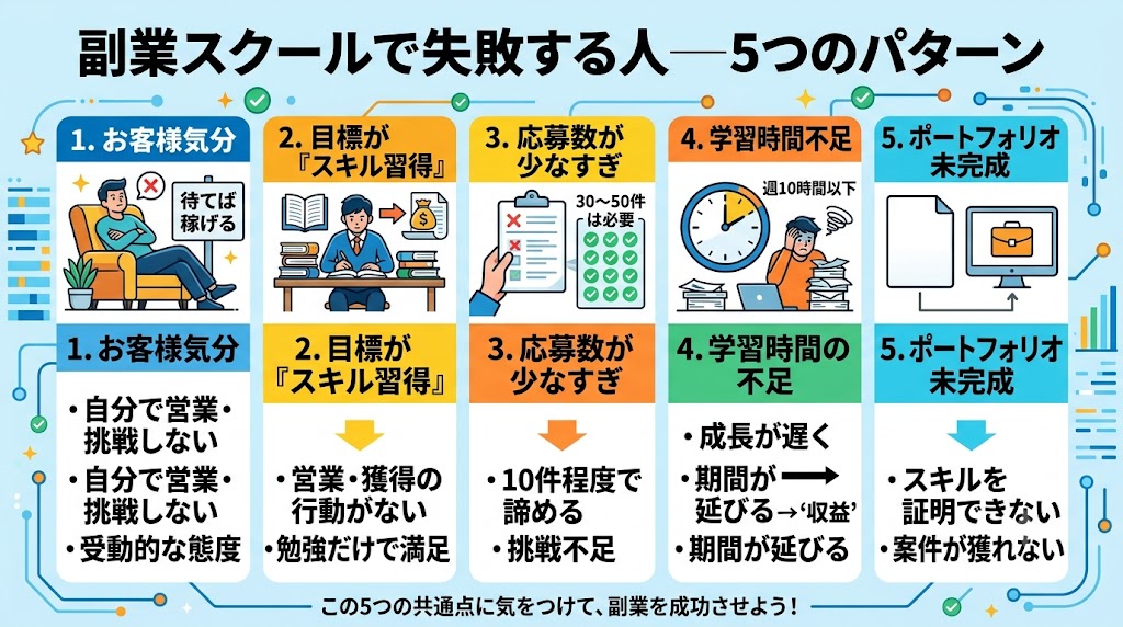副業スクールで失敗する人