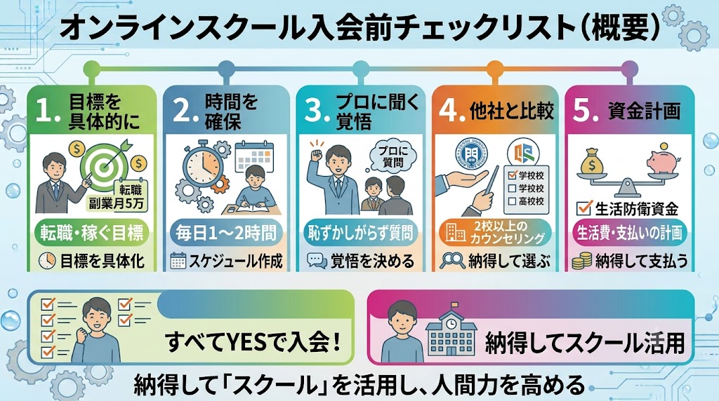 オンラインスクールで後悔しないための事前チェックリスト