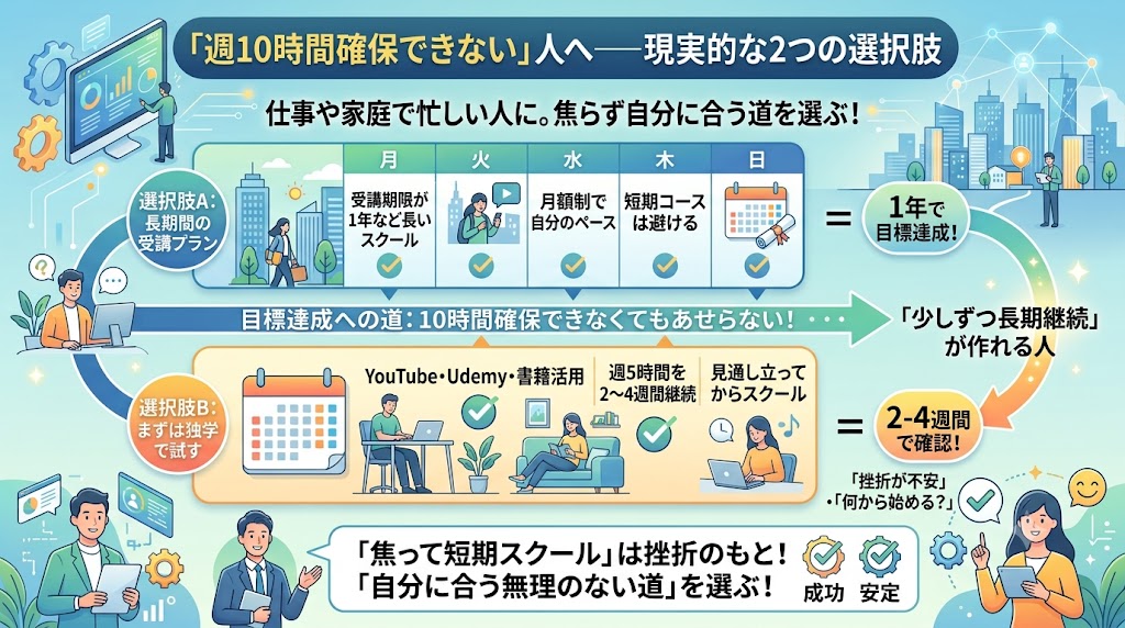 「週10時間確保できない」人へ──現実的な2つの選択肢