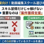 動画編集スクール選びで最も重要なのは「案件獲得支援」