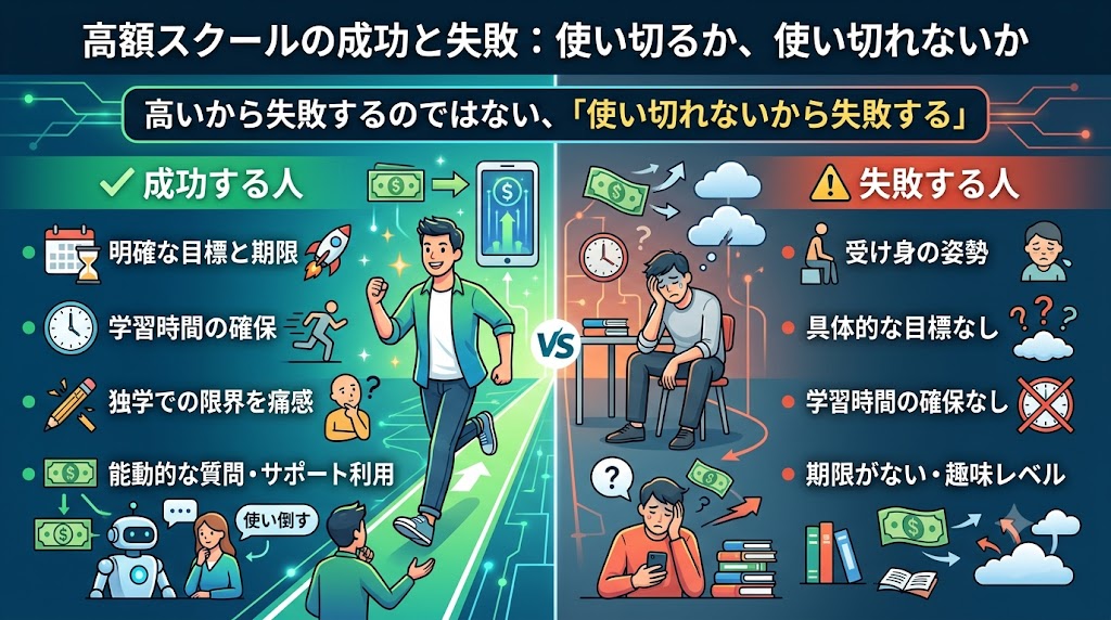 高額スクールの成功と失敗の差