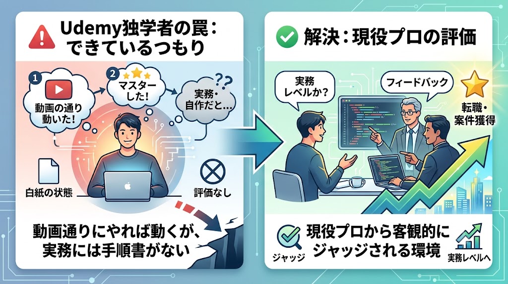 Udemy最大の弱点──「できているつもり」になり誰にも評価されない