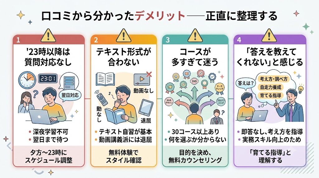 TechAcademyのデメリット