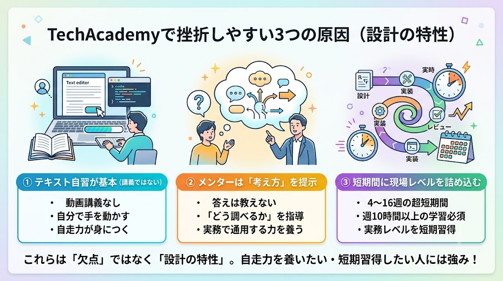 TechAcademyで挫折する人の共通点