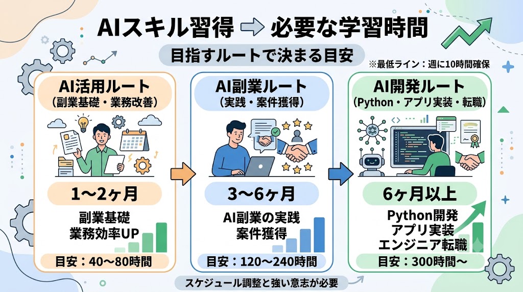 AIスキルの習得に必要な学習時間
