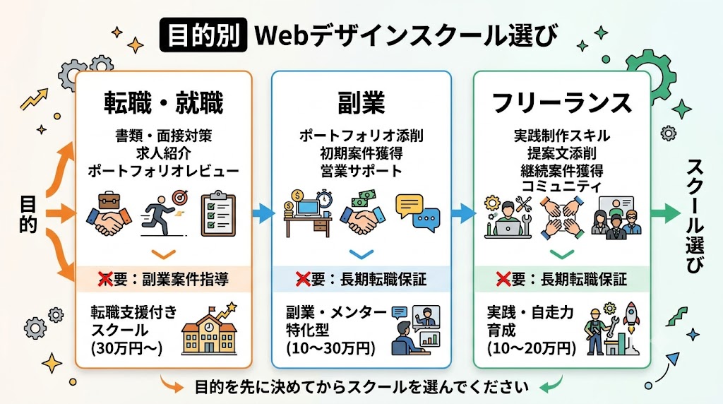 Webデザイン・Web制作スクール選びの基準