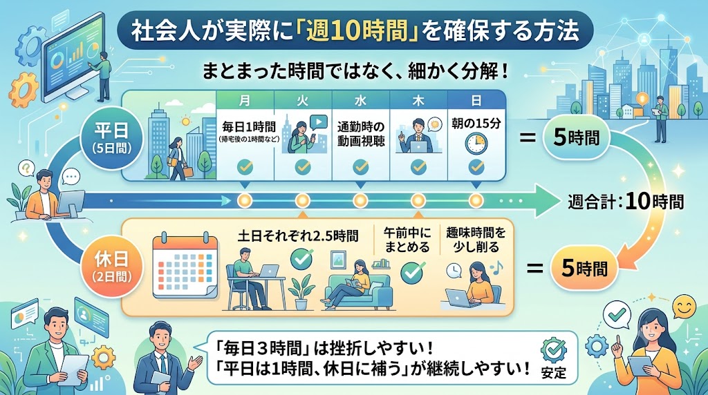 「週10時間」を社会人が実際に確保する方法