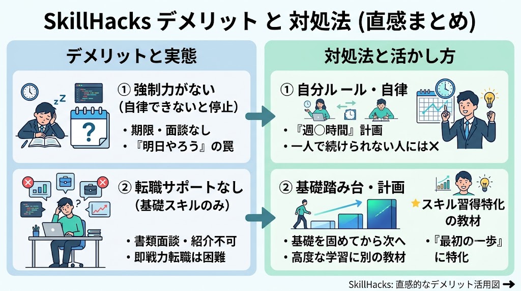 SkillHacks口コミから分かったデメリット