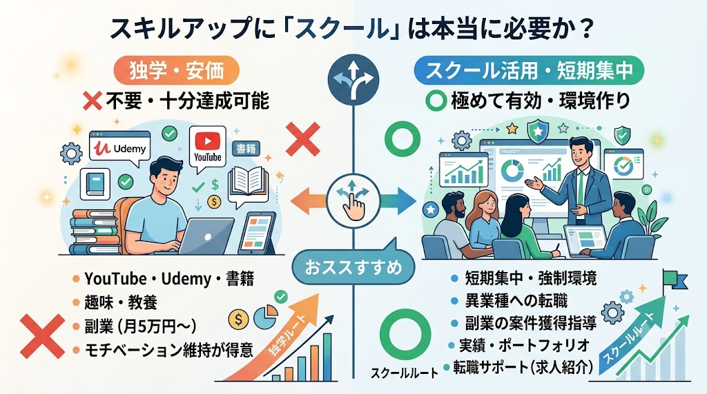 スキルアップに「スクール」は必要か