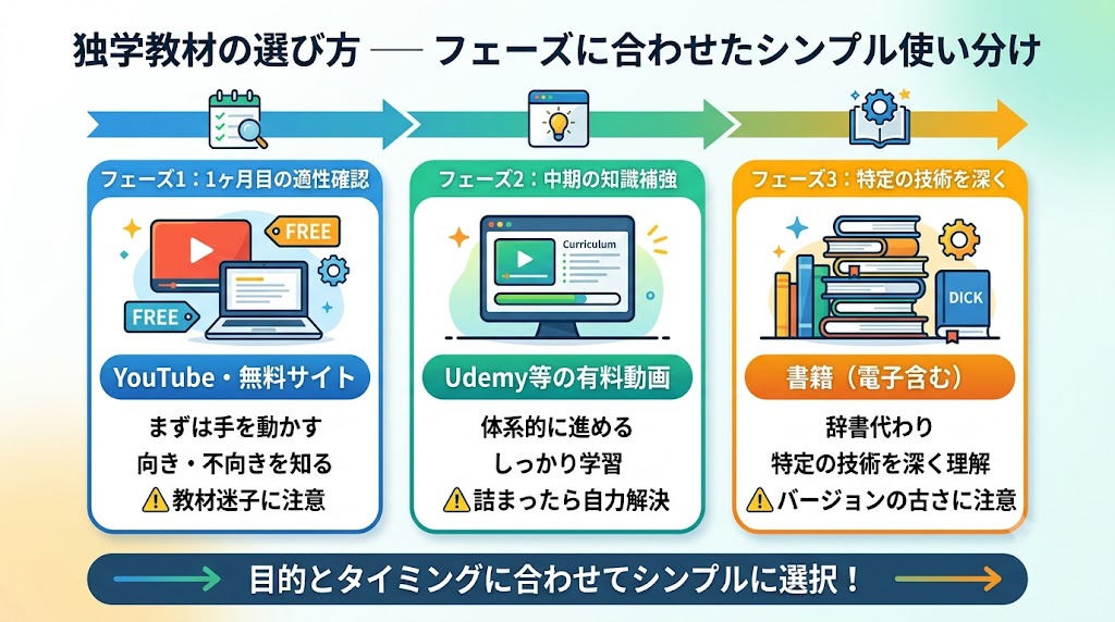 独学で使う教材の選び方