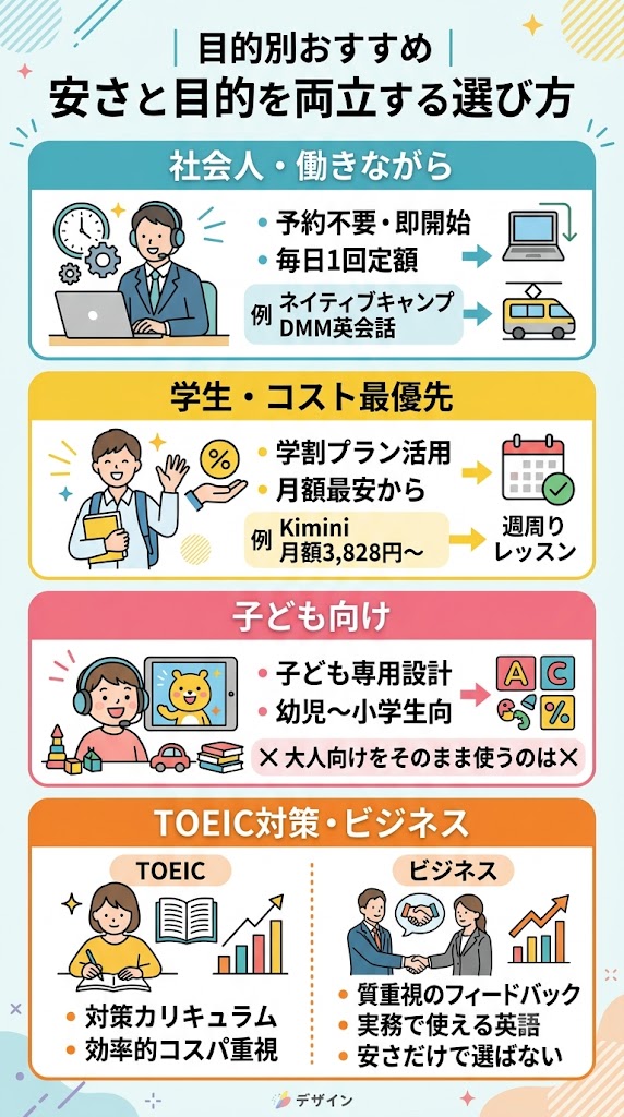 目的別おすすめ|安さと目的を両立する選び方