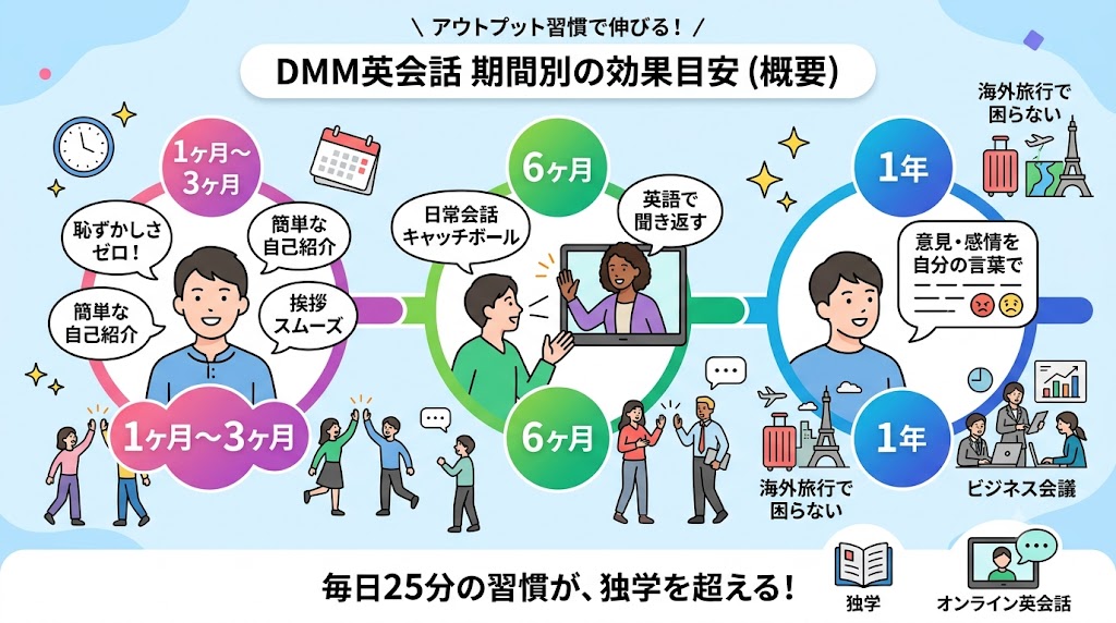 DMM英会話でどらぐらい英語力が身につく
