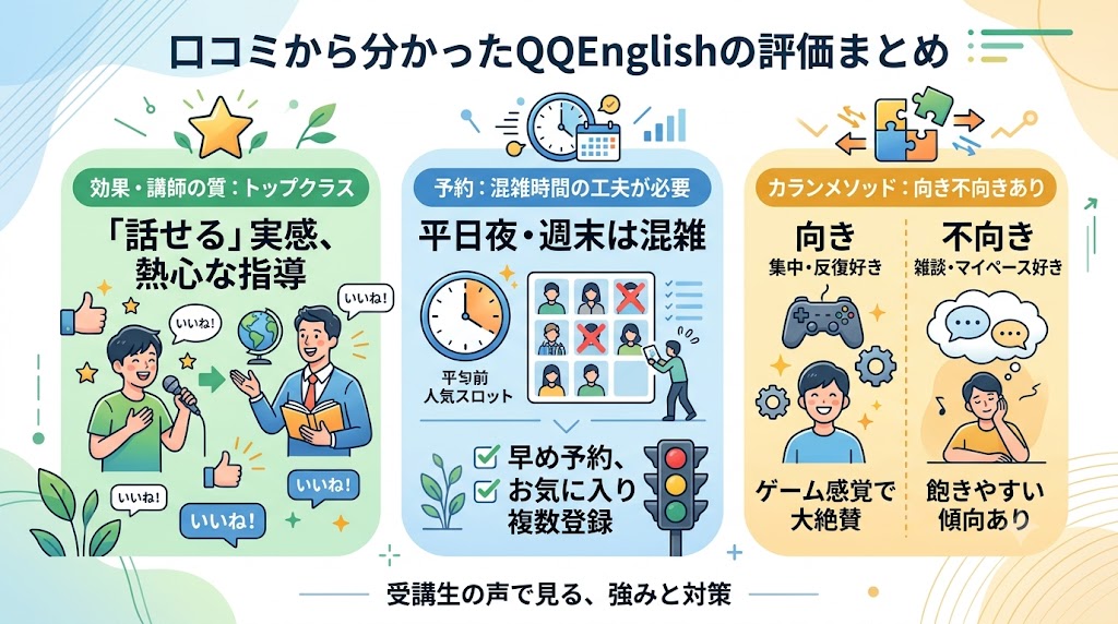 QQEnglishの評価まとめ